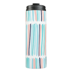 Colourful Brush Strokes: Vintage Scribble. Thermal Tumbler