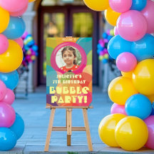Colourful Bubble Birthday Party Photo