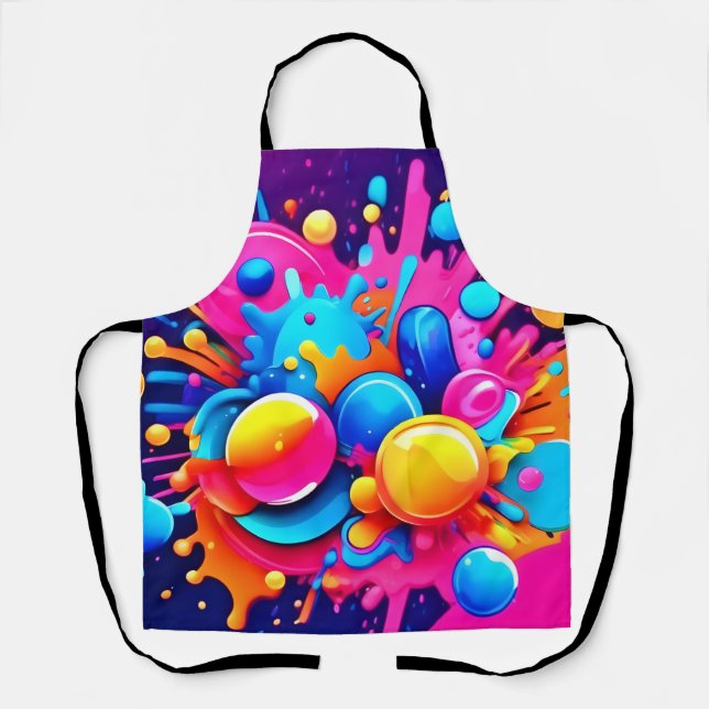 Colourful Bubble Blast Apron (Front)
