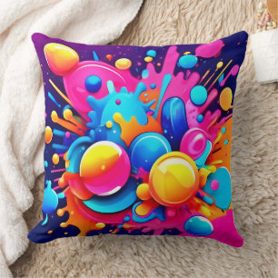 Colourful Bubble Blast Cushion