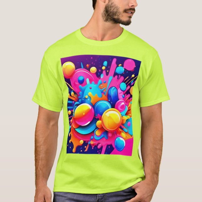 Colourful Bubble Blast T-Shirt (Front)