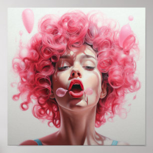 Colourful Bubble Gum Dream - Vibrant and Playful P Poster