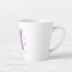 Colourful Bubble Letter Quote Latte Mug