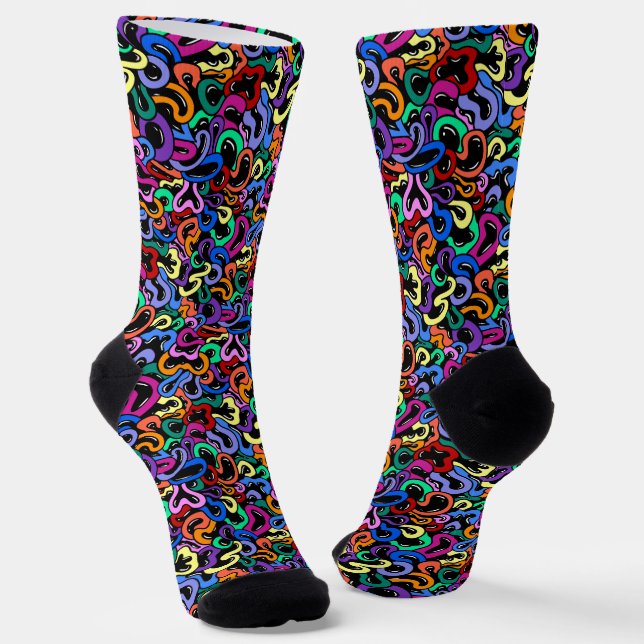 Colourful Bubble Pattern Socks (Angled)