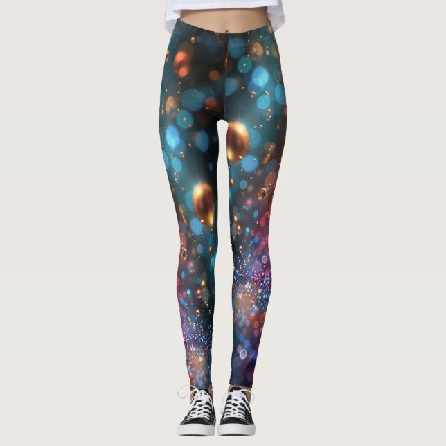 Colourful bubble raver tights (Front)