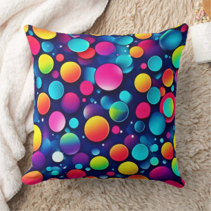 Colourful Bubble Symphony Cushion
