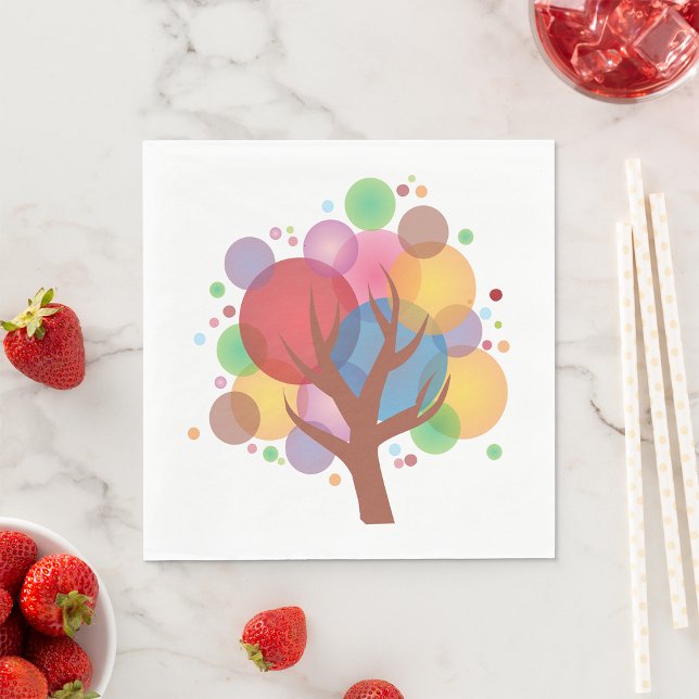 Colourful Bubble Tree Napkin (Creator Uploaded)