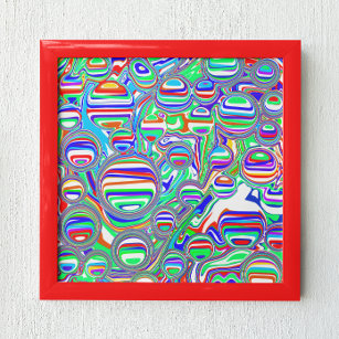 Colourful Bubbles Abstract Digital Art   Poster