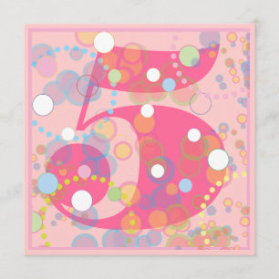 Colourful Bubbles Any Age Birthday Party Invitatio Invitation