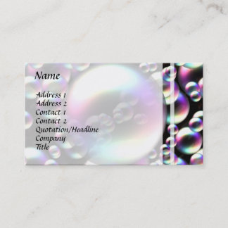 Colourful Bubbles Business Card