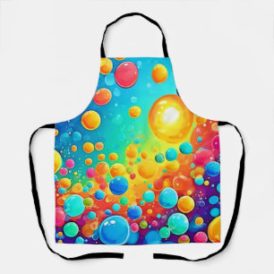 Colourful Bubbles Floating Art Apron