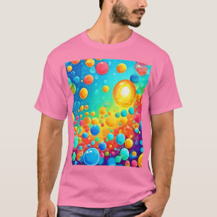 Colourful Bubbles Floating Art T-Shirt