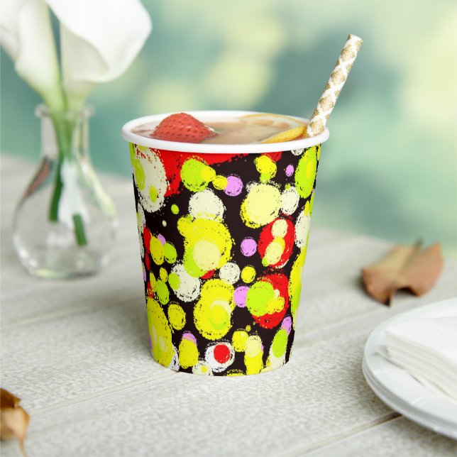 Colourful bubbles paper cups (Insitu)