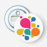 Colourful Bubbles Round Bottle Opener