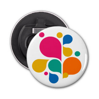 Colourful Bubbles Round Bottle Opener