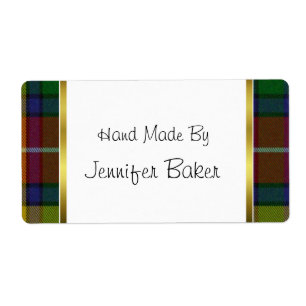 Colourful Buchanan Plaid Package Labels
