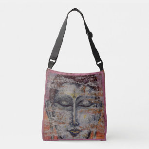 Colourful Buddha Art Cross Body Tote Bag