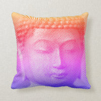 Colourful Buddha Face Statue Formed By Lines