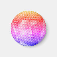 Colourful Buddha Face Statue Formed By Lines