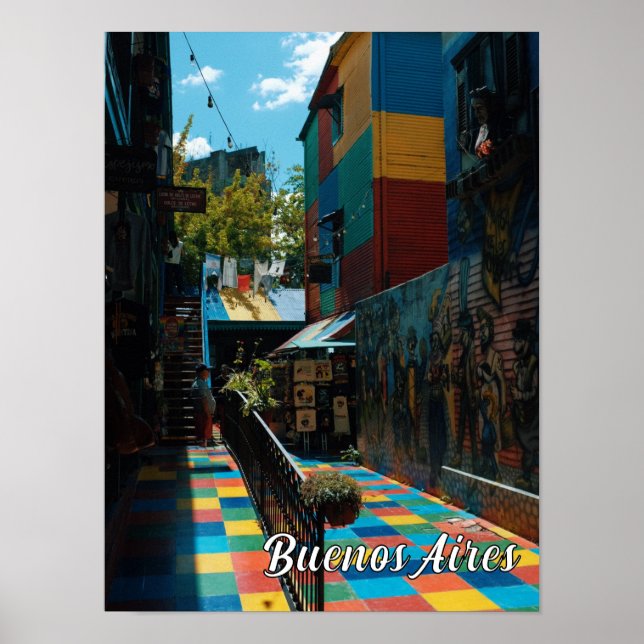 Colourful Buenos Aires Argentina Travel Photograph Poster (Front)