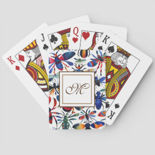 Colourful Bugs Whimsical Insects Art  Playing Cards