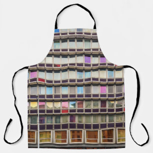 Colourful building apron