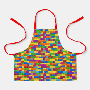 Colourful Building Block Pattern Apron