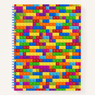 Colourful Building Block Pattern Notebook