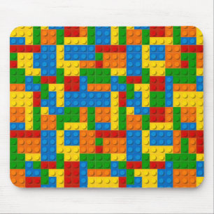 Colourful Building Blocks Pattern Mouse Pad