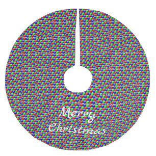 Colourful Building Blocks Thunder_Cove 3-D Brushed Polyester Tree Skirt