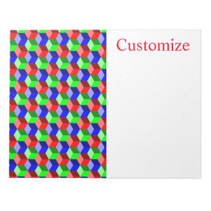 Colourful Building Blocks Thunder_Cove 3-D  Notepad