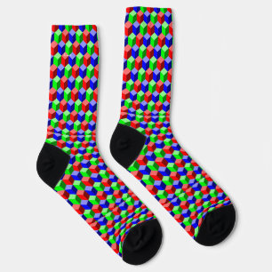 Colourful Building Blocks Thunder_Cove 3-D Socks