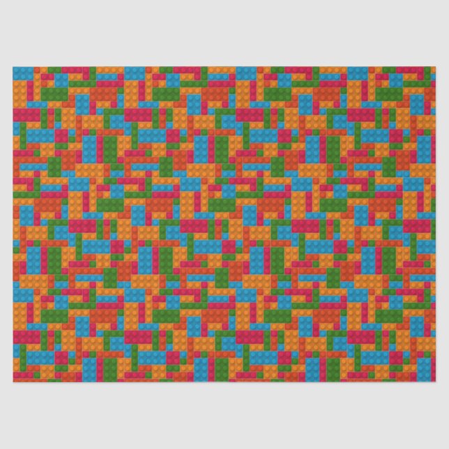 Colourful Building Brick Tissue Paper (Front)