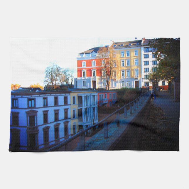 Colourful Buildings Germany Kitchen Towel (Horizontal)