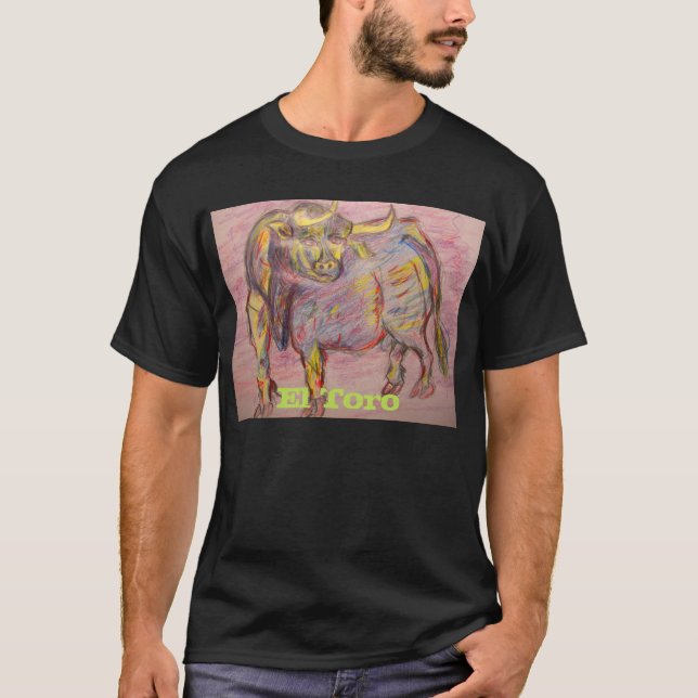 colourful bull El Toro T-Shirt (Front)