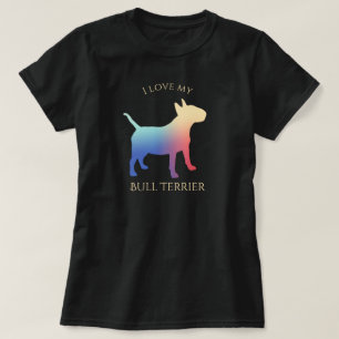 Colourful Bull Terrier Silhouette T-Shirt