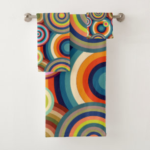 Colourful Bullseyes Bath Towel Set