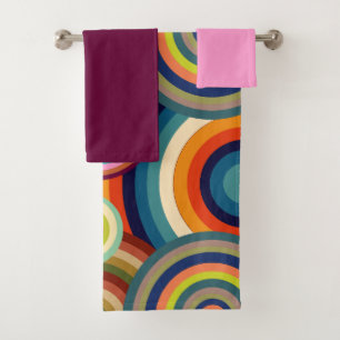Colourful Bullseyes  Bath Towel Set