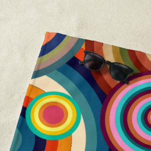 Colourful Bullseyes Beach Towel