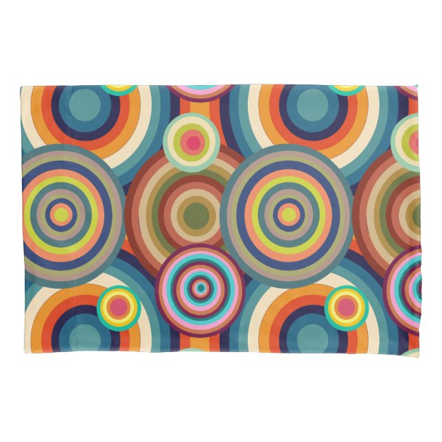 Colourful Bullseyes  Pillowcase (Front)