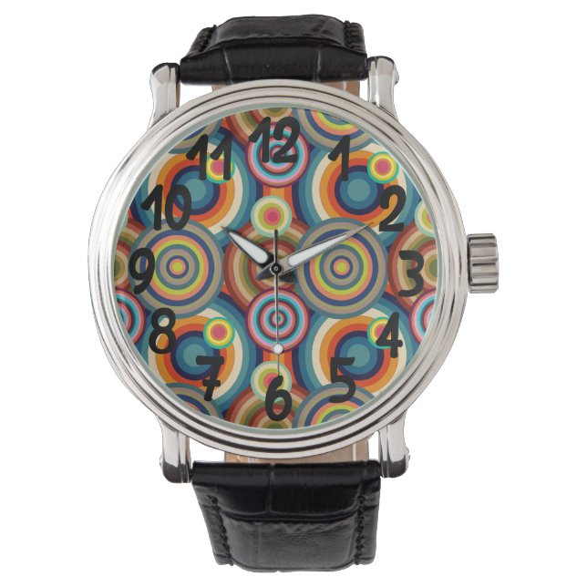 Colourful Bullseyes  Watch (Front)