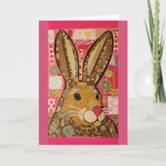 Colourful Bunny Rabbit Greeting Card