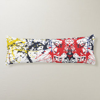 Colourful Burst: A Play of Random Splashes Body Cushion