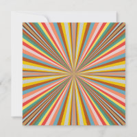 Colourful Burst Of Retro Stripes 