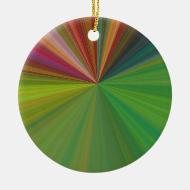 Colourful Bursts Christmas Ornament (Front)