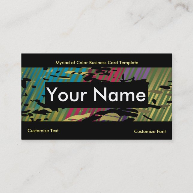 Colourful Business Card Template (Front)