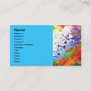 colourful business card template original art
