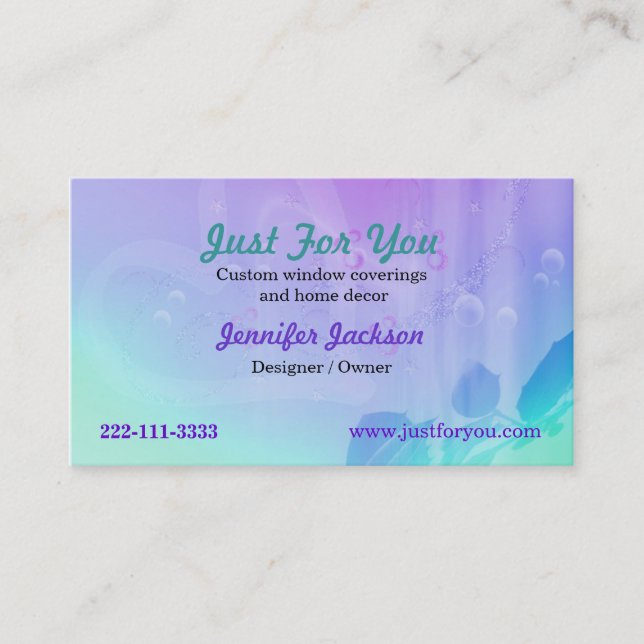 Colourful business cards (Front)