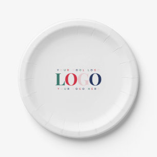 Colourful Business Logo Company Event Minimalist Paper Plate