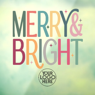 Colourful Business Logo Merry and Bright Holiday